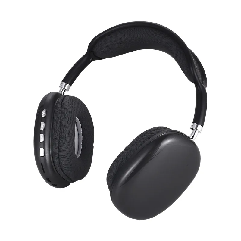 P9 Plus Max Wireless Bluetooth Headphones – Over-Ear Active Noise Cancelling Headset with Deep Bass, 40mm Drivers, TF Card & AUX Support for Gaming, Sports